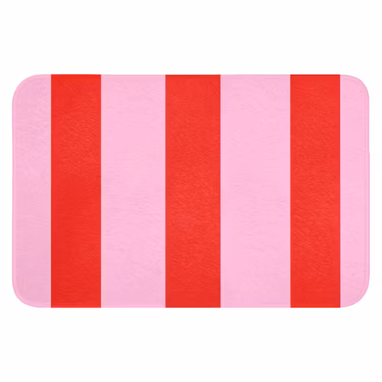 Strepen - Klassiek - Roze Badmat klein 997 -3d