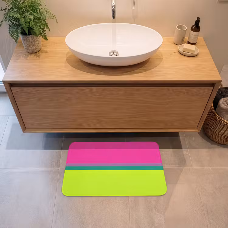 Strepen - Modern - Kleurrijk Badmat klein -sfeer1