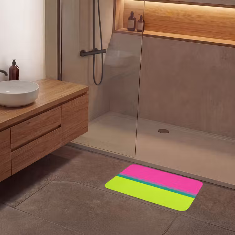Strepen - Modern - Kleurrijk Badmat klein -sfeer2