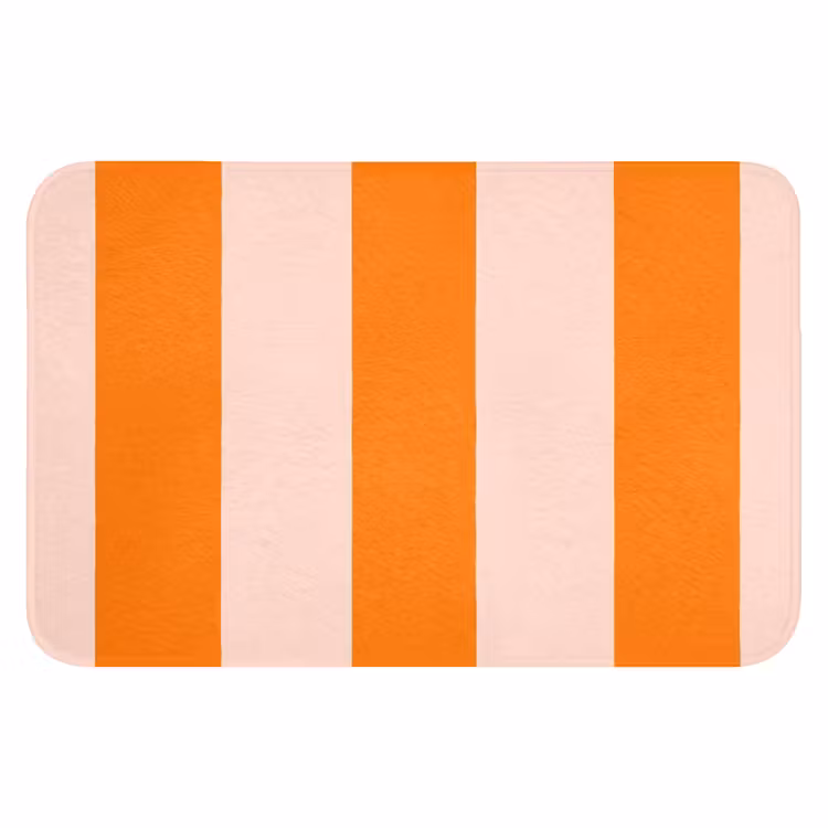 Strepen - Modern - Oranje Badmat klein 997 -3d
