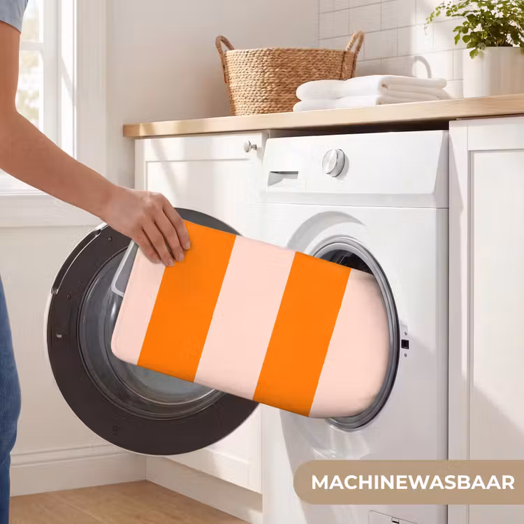 Strepen - Modern - Oranje Badmat klein 997 -USP_WasbaarNL