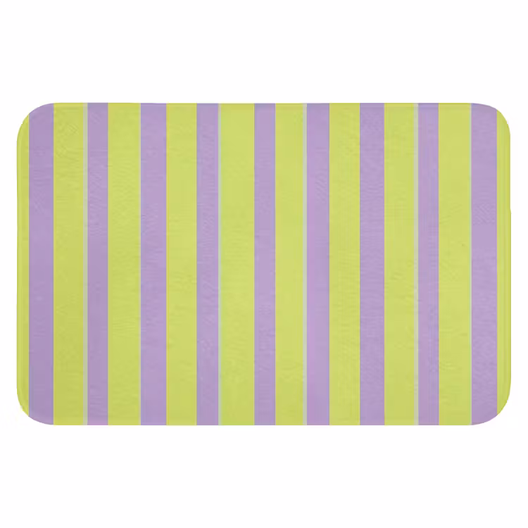 Strepen - Patroon - Groen Badmat klein 997 -3d