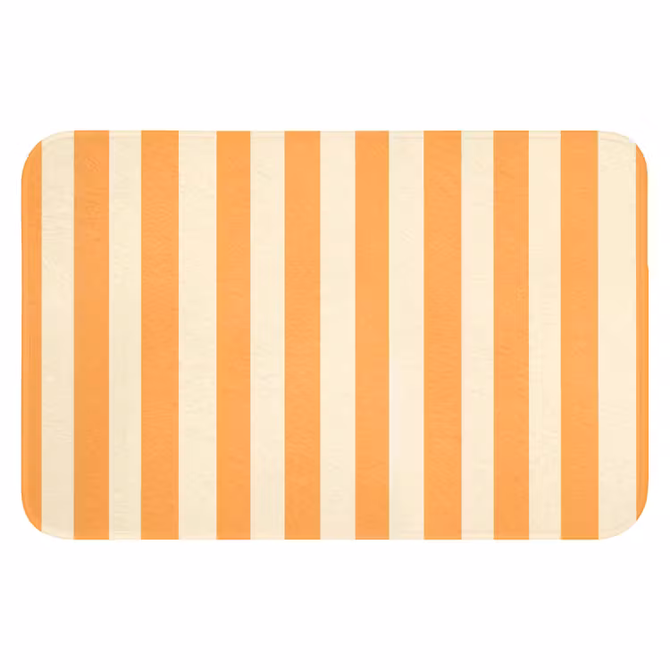 Strepen - Patroon - Oranje Badmat klein 997 -3d