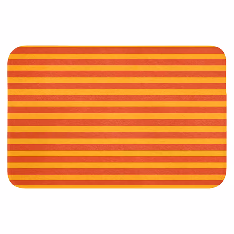 Strepen - Patroon - Oranje Badmat klein 997 -3d