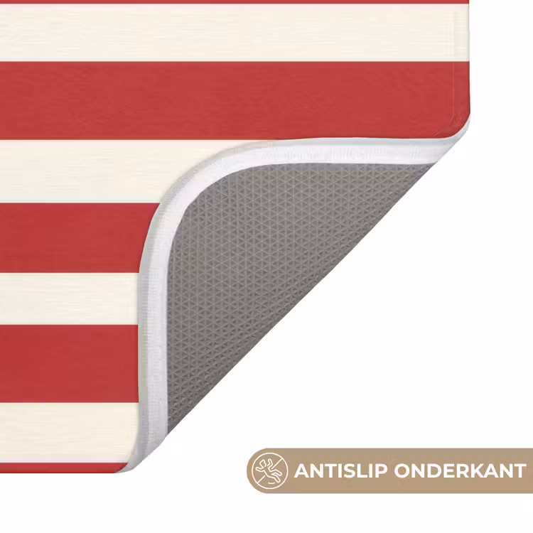 Strepen - Patroon - Rood Badmat klein 997 -USP_AntislipNL