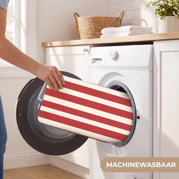 Strepen - Patroon - Rood Badmat klein 997 -USP_WasbaarNL