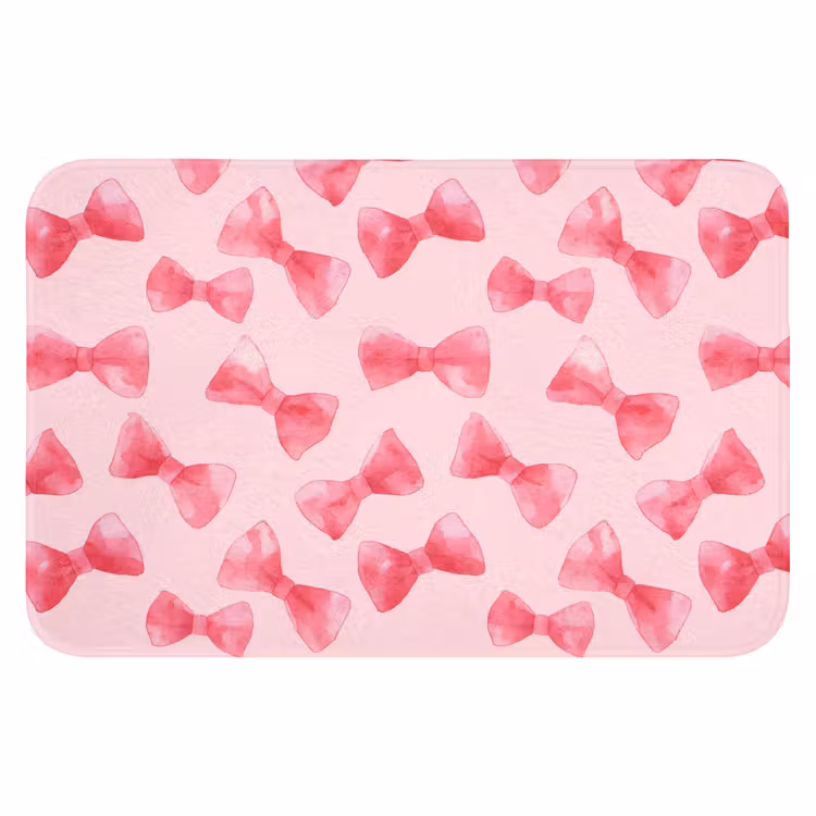 Strikken - Aquarel - Roze Badmat klein 997 -3d