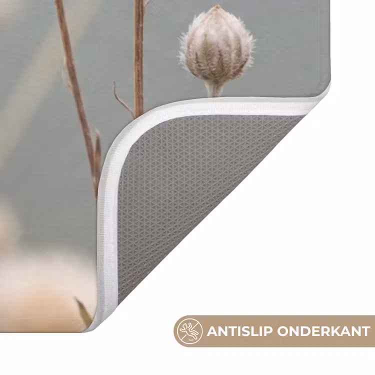 Strobloemen - Wit - Daglicht Badmat klein -USP_AntislipNL