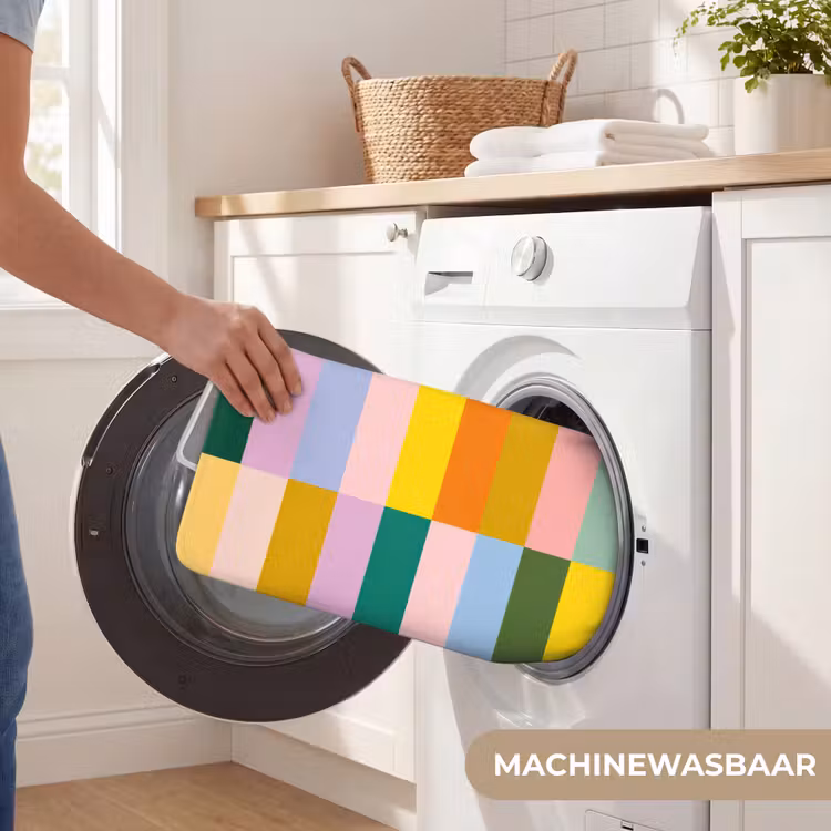 Stroken - Blauw - Patroon - Abstract Badmat klein -USP_WasbaarNL