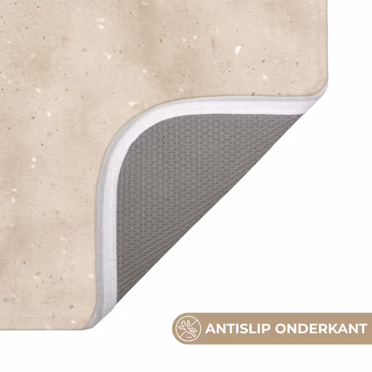 Structuur - Spikkels - Beige Badmat klein 997 -USP_AntislipNL