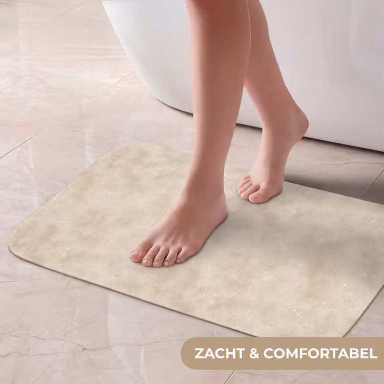 Structuur - Spikkels - Beige Badmat klein 997 -USP_ZachtNL