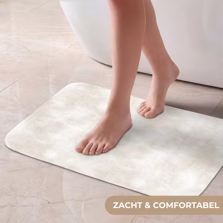 Subtiel - Structuur - Beige Badmat klein 997 -USP_ZachtNL