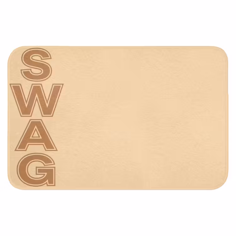 Swag - Bruin - Beige Badmat klein -3d