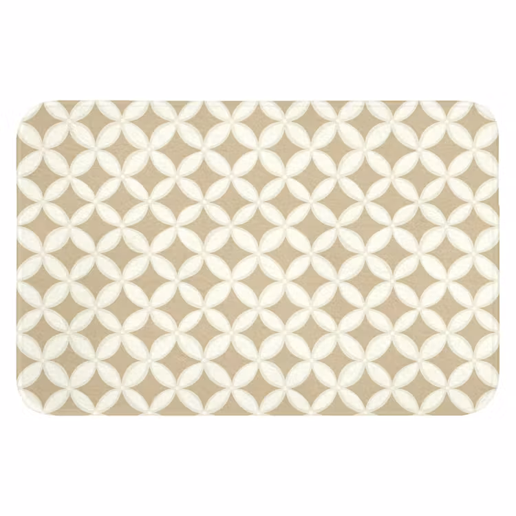 Symmetrisch - Motief - Beige Badmat klein 997 -3d
