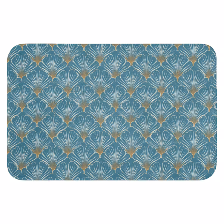 Symmetrisch - Patroon - Blauw Badmat klein 997 -3d