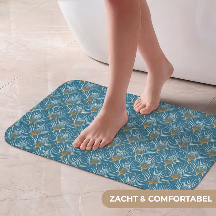Symmetrisch - Patroon - Blauw Badmat klein 997 -USP_ZachtNL