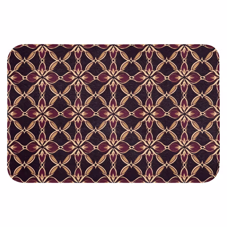 Symmetrisch - Tegel - Burgundy Badmat klein 997 -3d