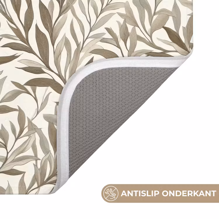 Takken - Botanisch - Taupe Badmat klein 997 -USP_AntislipNL