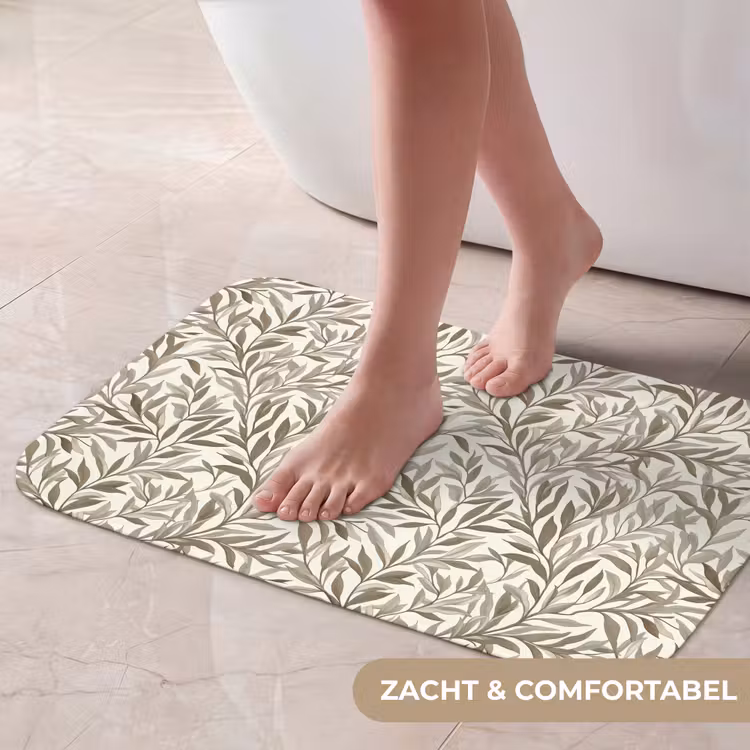 Takken - Botanisch - Taupe Badmat klein 997 -USP_ZachtNL