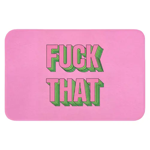 Tekst - Bold - Roze Badmat klein -3d