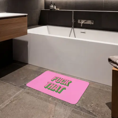 Tekst - Bold - Roze Badmat klein -sfeer3