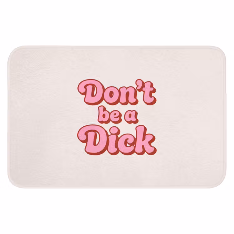 Tekst - Boodschap - Roze Badmat klein -3d