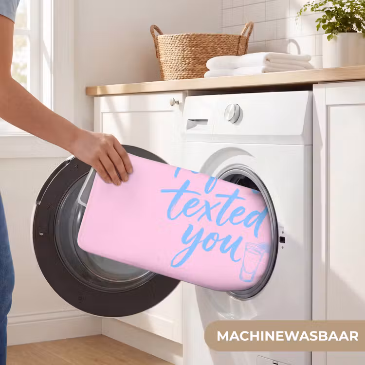 Tequila texted you - Roze - Blauw Badmat klein -USP_WasbaarNL