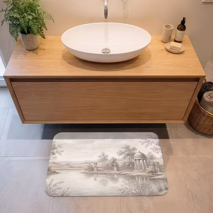 Terras - Water - Natuur - Landschap Badmat klein -sfeer1