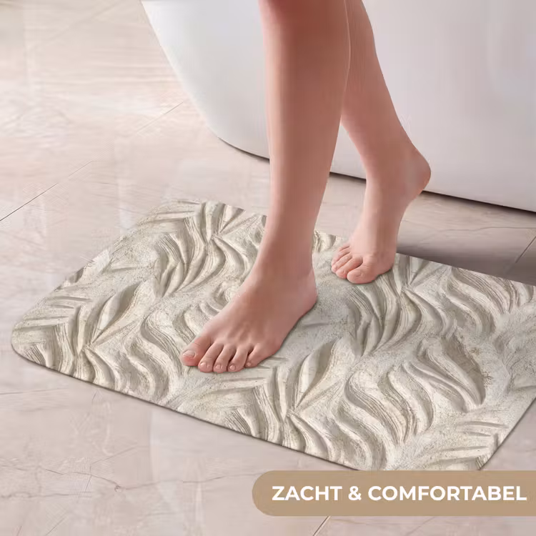 Textuur - Reliëf - Beige Badmat klein 997 -USP_ZachtNL