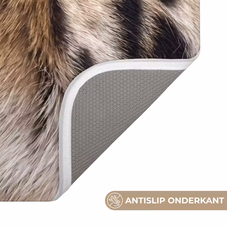 Tijgervacht - Klassiek - Zwart Badmat middel -USP_AntislipNL
