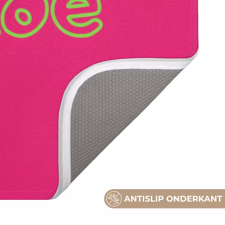 Toedeloe - Groen - Roze Badmat klein -USP_AntislipNL