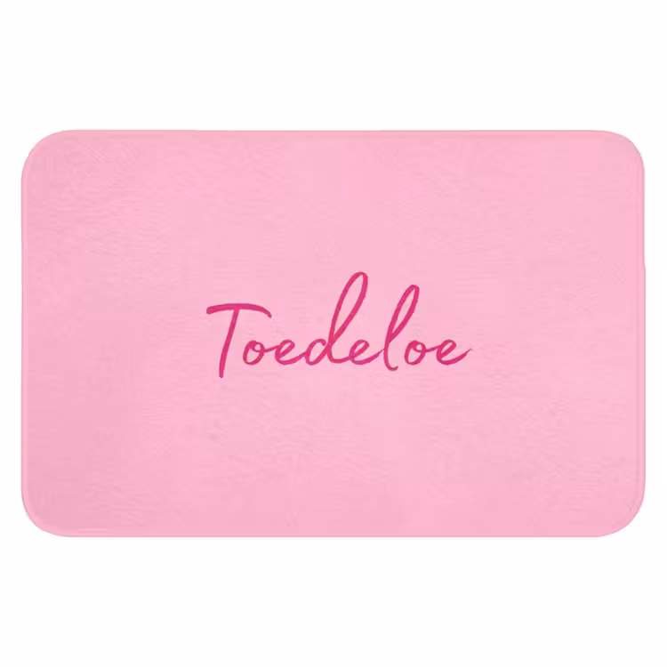 Toedeloe - Roze - Minimalistisch Badmat klein -3d