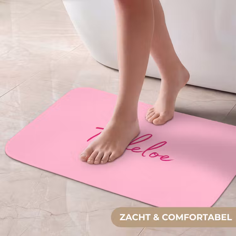Toedeloe - Roze - Minimalistisch Badmat klein -USP_ZachtNL
