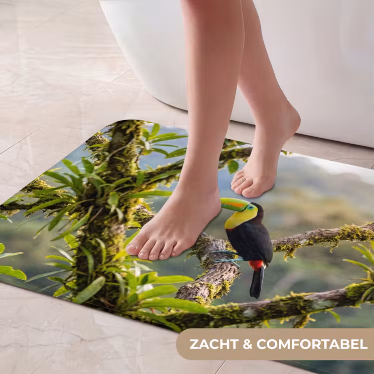 Toekan - Jungle - Natuur - Kleurrijk Badmat middel -USP_ZachtNL