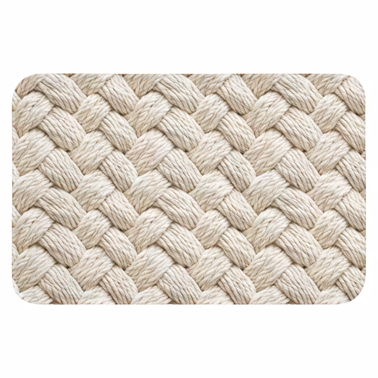 Touw - Gebreid - Beige Badmat klein 997 -3d