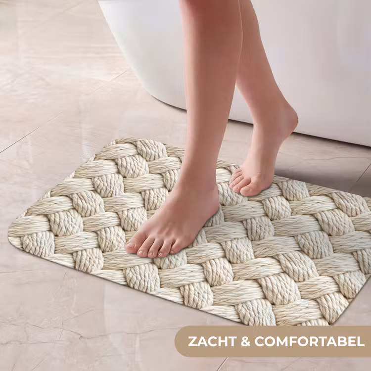Touw - Gebreid - Beige Badmat klein 997 -USP_ZachtNL