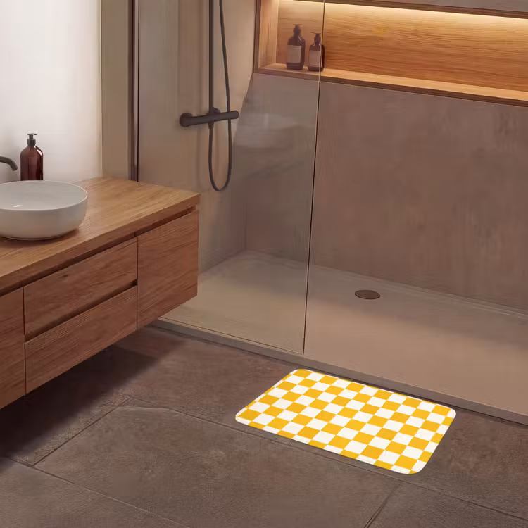 Traditioneel - Patroon - Geel Badmat klein 997 -sfeer2