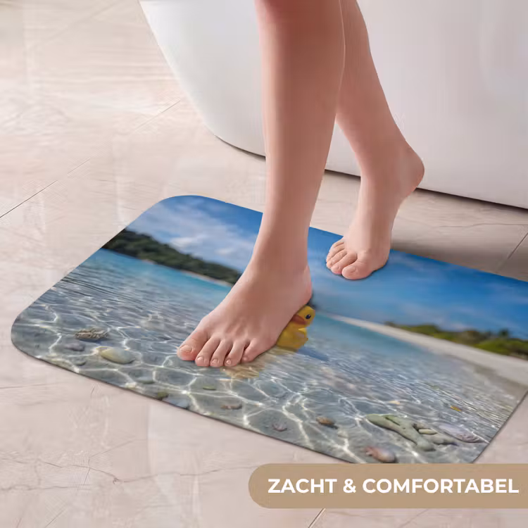 Tropisch - Badeend - geel Badmat klein -USP_ZachtNL