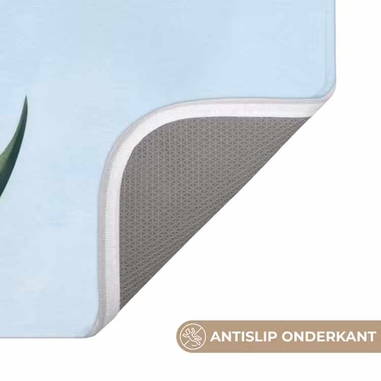 Tulpen - Blauw - Bladeren Badmat klein -USP_AntislipNL