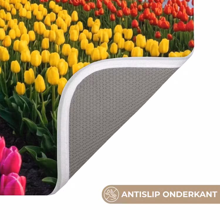 Tulpen - Holland - Molen - Kleurrijk Badmat klein -USP_AntislipNL
