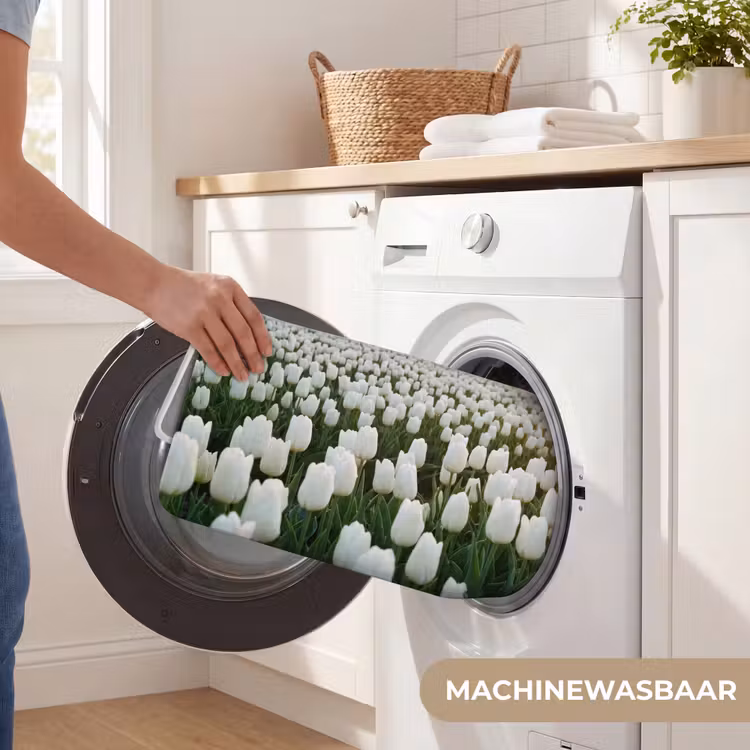 Tulpen - Landschap - Wit Badmat klein -USP_WasbaarNL