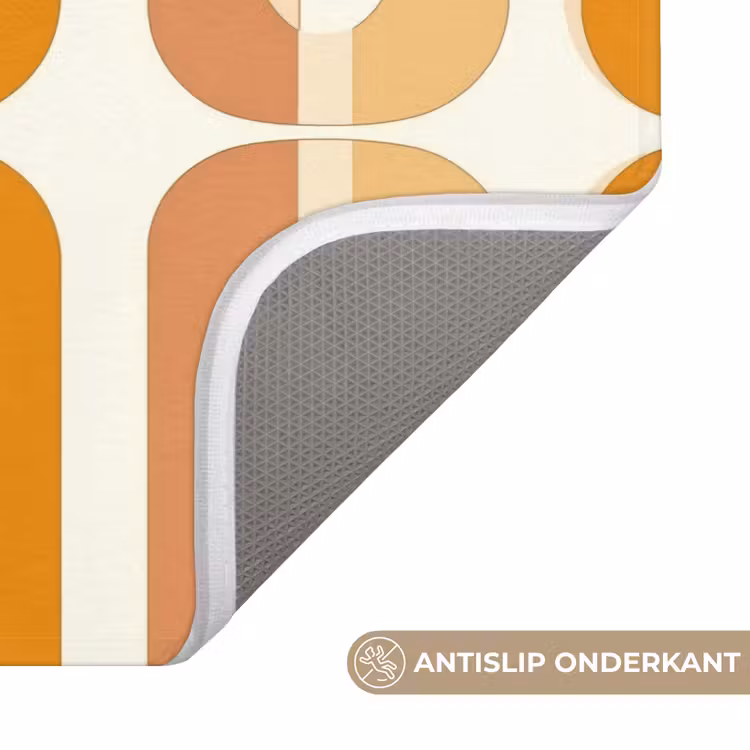 U-vorm - Retro - Oranje Badmat klein 997 -USP_AntislipNL