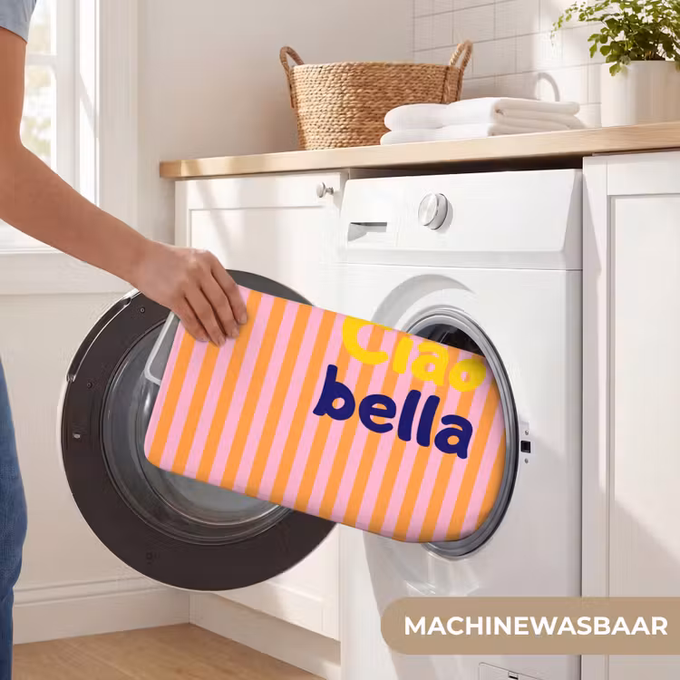 Verticaal - Strepen - Oranje - Ciao bella Badmat klein -USP_WasbaarNL