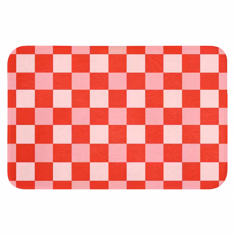 Vierkant - Klassiek - Rood Badmat klein 997 -3d