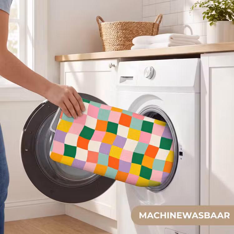 Vierkanten - Kleurrijk - Golvend Badmat klein -USP_WasbaarNL