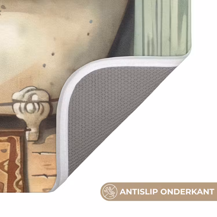 Vintage - Badkuip - Badkamer - Illustratie Badmat klein -USP_AntislipNL