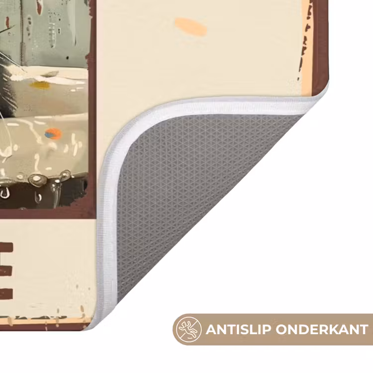 Vintage - Kat - Quotes - Wash your paws please - Spreuken Badmat klein -USP_AntislipNL