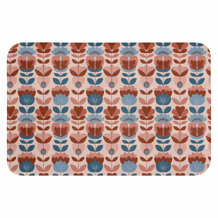 Vintage - Motief - Kleurrijk Badmat klein 997 -3d