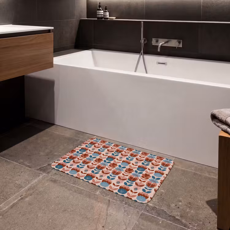 Vintage - Motief - Kleurrijk Badmat klein 997 -sfeer3