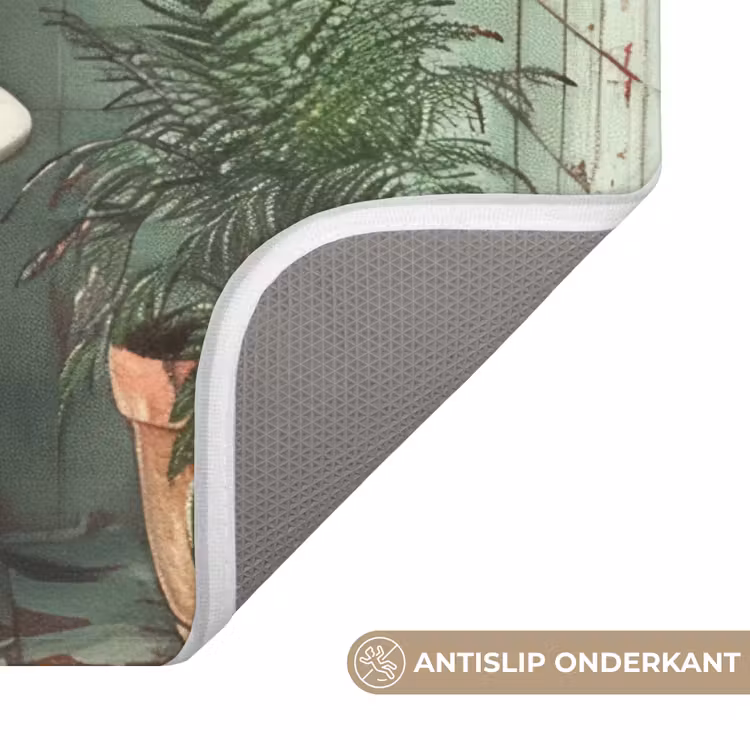 Vintage - Toilet - Illustratie Badmat klein -USP_AntislipNL